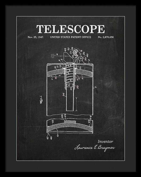 Telescope Chalkboard Patent Us2670656