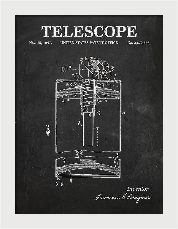 Telescope Chalkboard Patent Us2670656