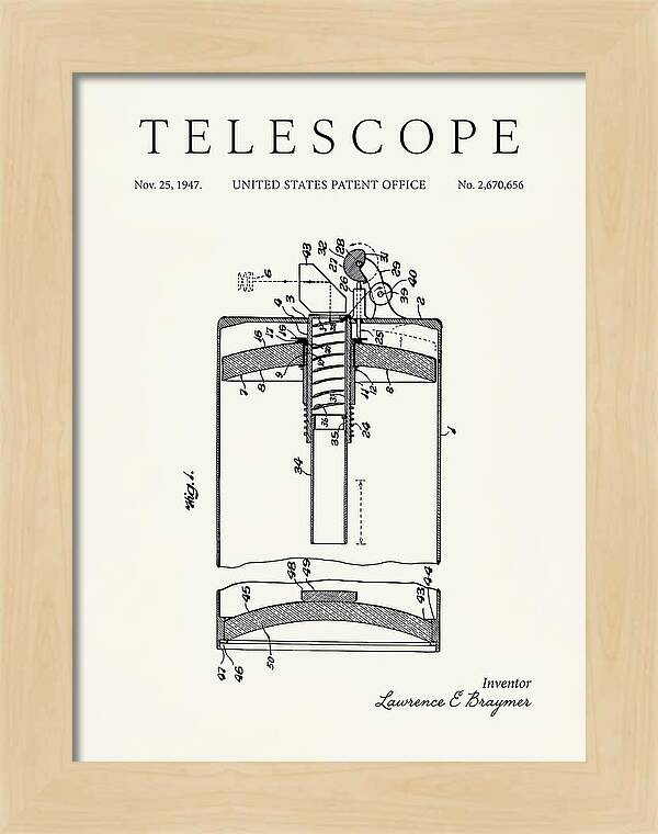 Telescope Minimalist Patent Us2670656