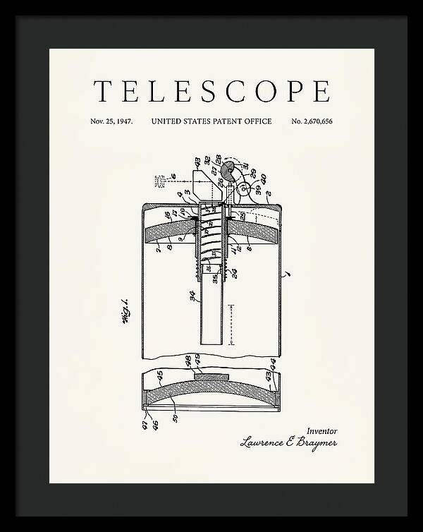 Telescope Minimalist Patent Us2670656