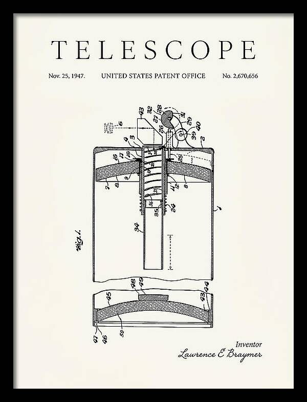 Telescope Minimalist Patent Us2670656