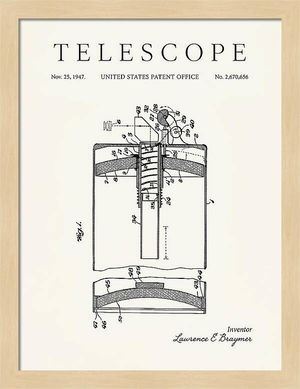 Telescope Minimalist Patent Us2670656