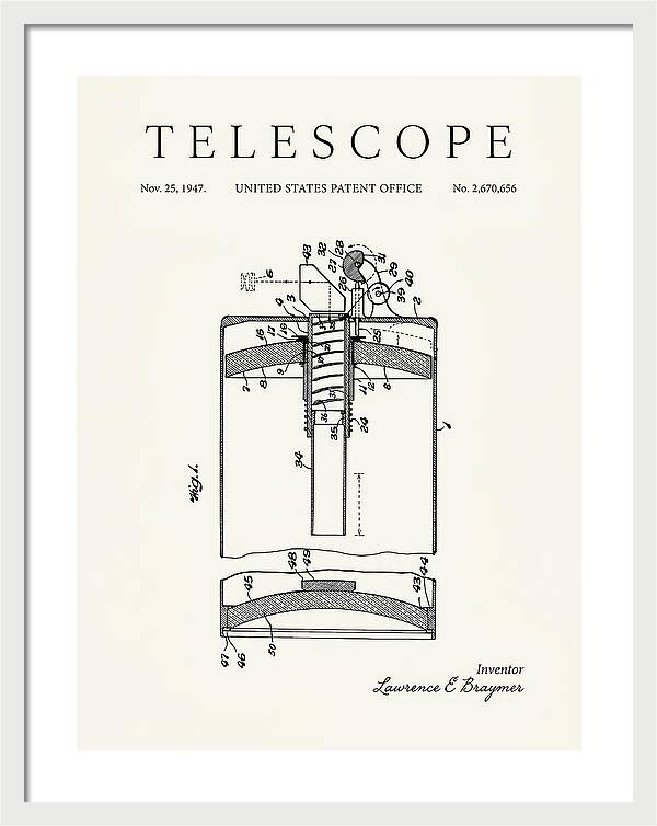 Telescope Minimalist Patent Us2670656