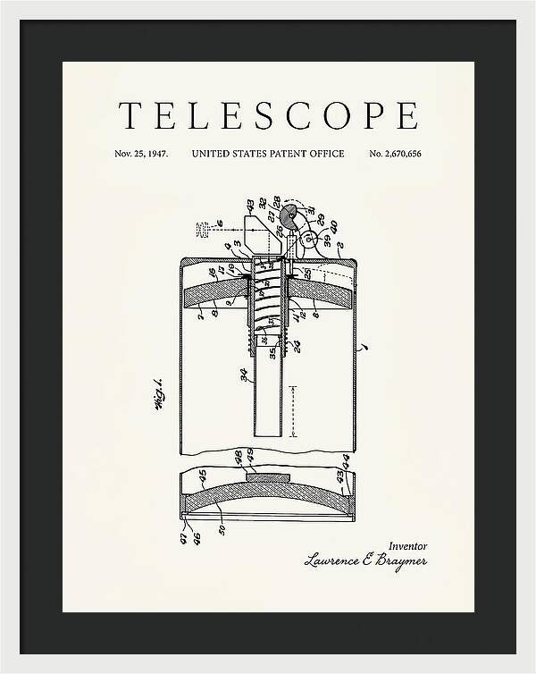 Telescope Minimalist Patent Us2670656