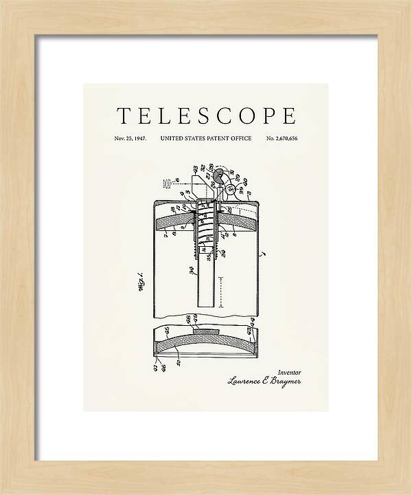 Telescope Minimalist Patent Us2670656