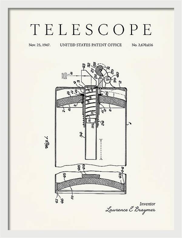 Telescope Minimalist Patent Us2670656