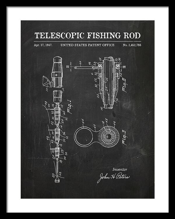 Telescopic Fishing Rod Chalkboard Patent Us2452788a