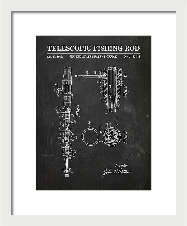 Telescopic Fishing Rod Chalkboard Patent Us2452788a