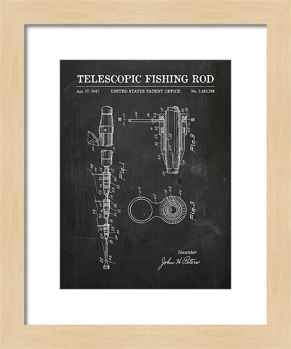 Telescopic Fishing Rod Chalkboard Patent Us2452788a