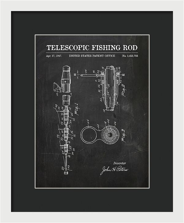 Telescopic Fishing Rod Chalkboard Patent Us2452788a