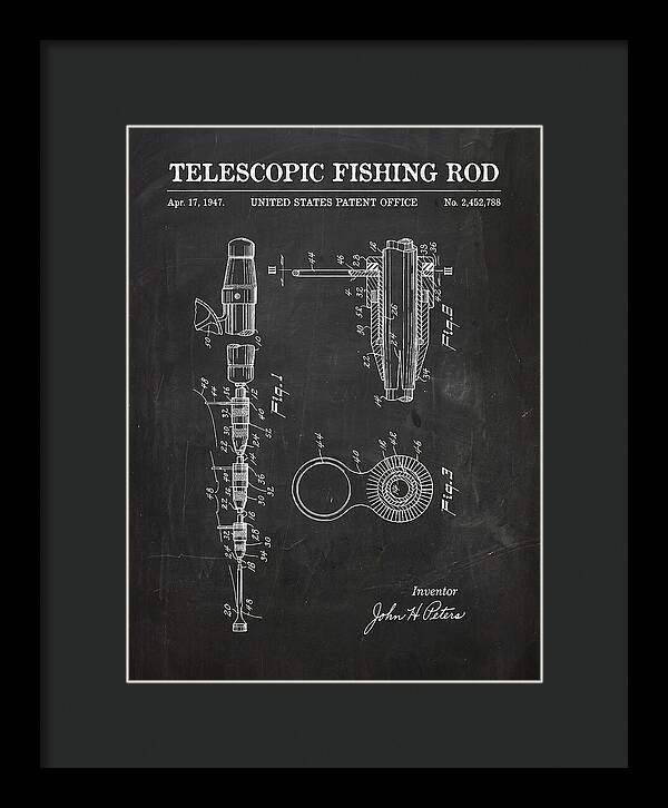 Telescopic Fishing Rod Chalkboard Patent Us2452788a