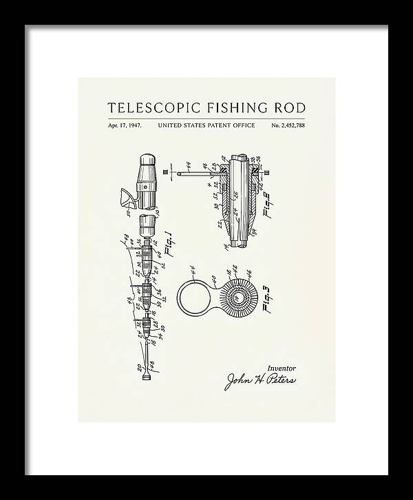 Telescopic Fishing Rod Minimalist Patent Us2452788a