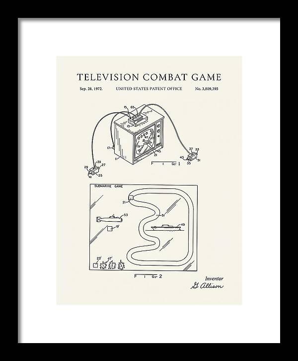 Television Combat Game Minimalist Patent Us3809395a
