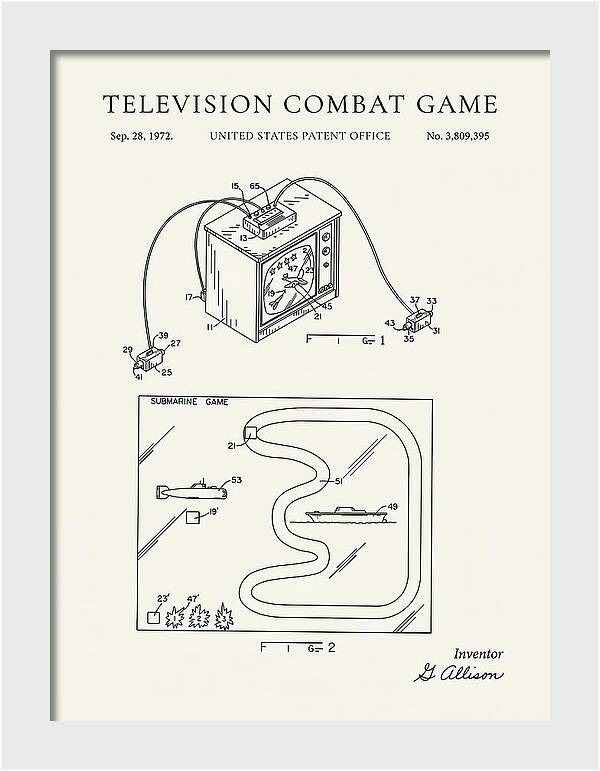 Television Combat Game Minimalist Patent Us3809395a