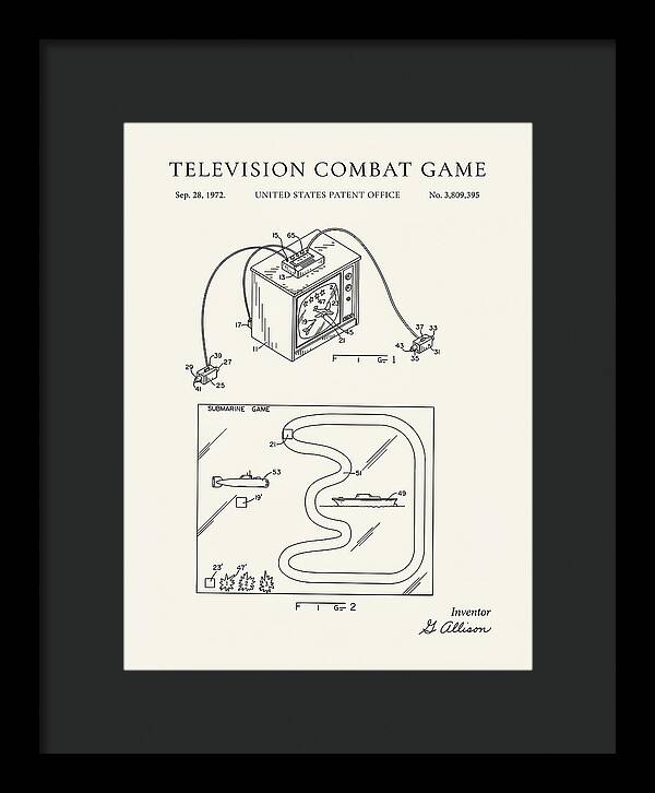 Television Combat Game Minimalist Patent Us3809395a