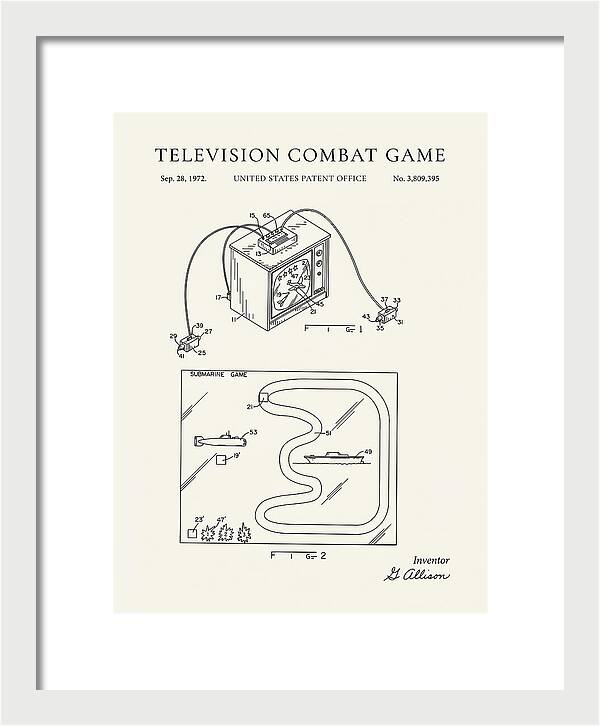 Television Combat Game Minimalist Patent Us3809395a