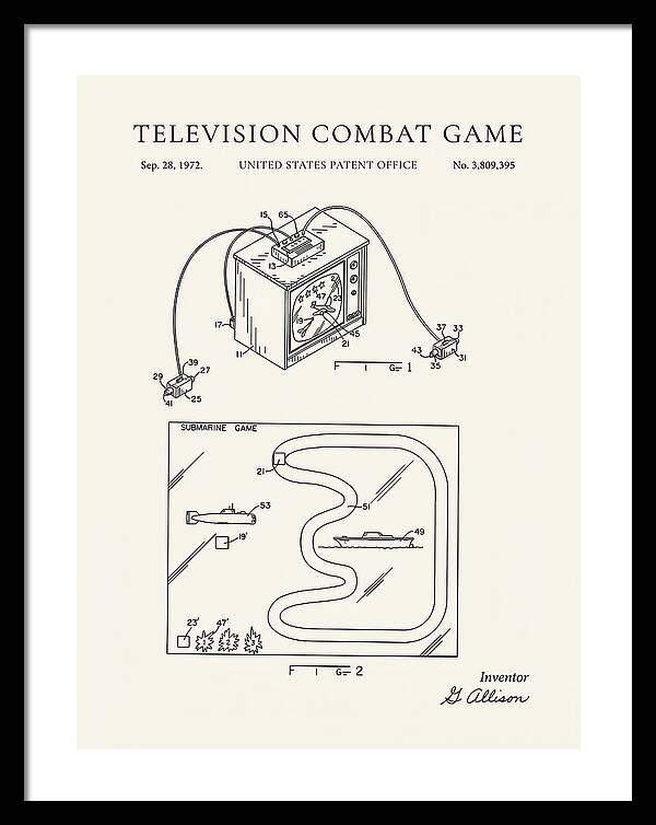 Television Combat Game Minimalist Patent Us3809395a