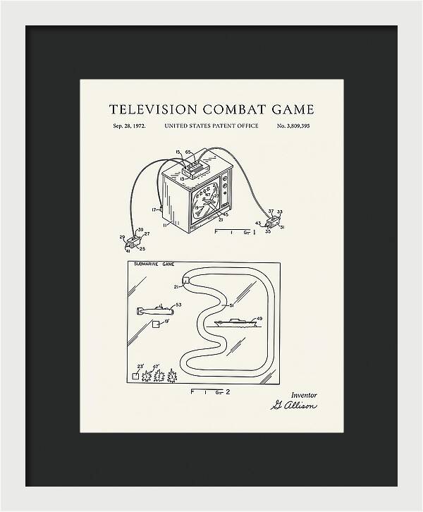 Television Combat Game Minimalist Patent Us3809395a