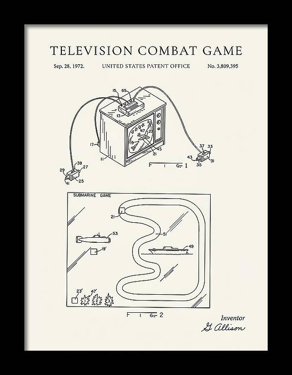 Television Combat Game Minimalist Patent Us3809395a