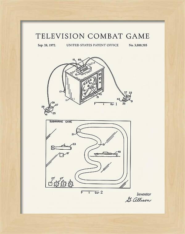 Television Combat Game Minimalist Patent Us3809395a