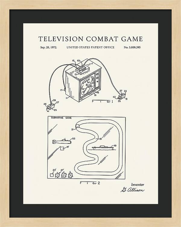 Television Combat Game Minimalist Patent Us3809395a