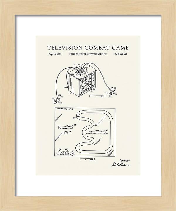 Television Combat Game Minimalist Patent Us3809395a