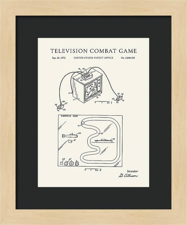 Television Combat Game Minimalist Patent Us3809395a