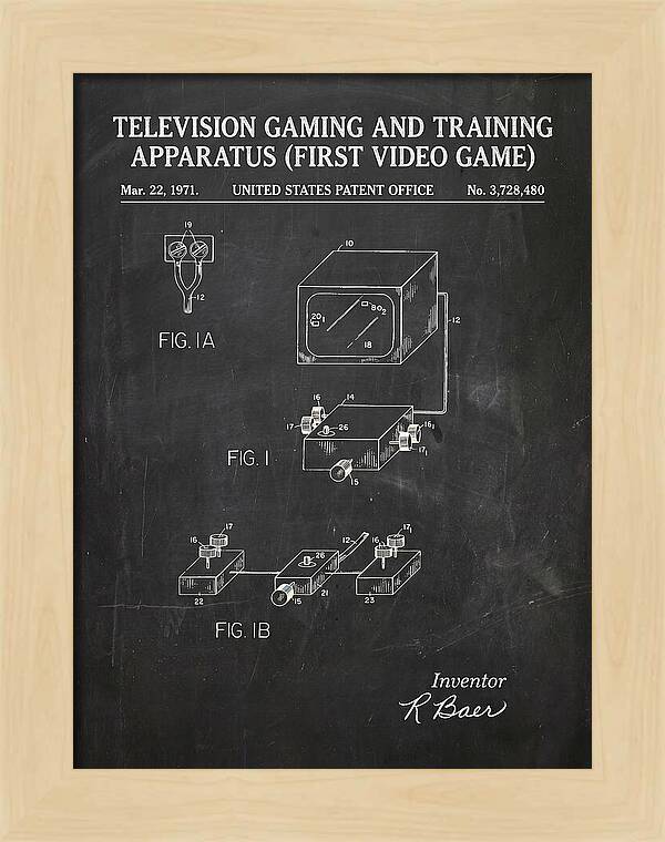 Television Gaming And Training Apparatus First Video Game Chalkboard Patent Us3728480a