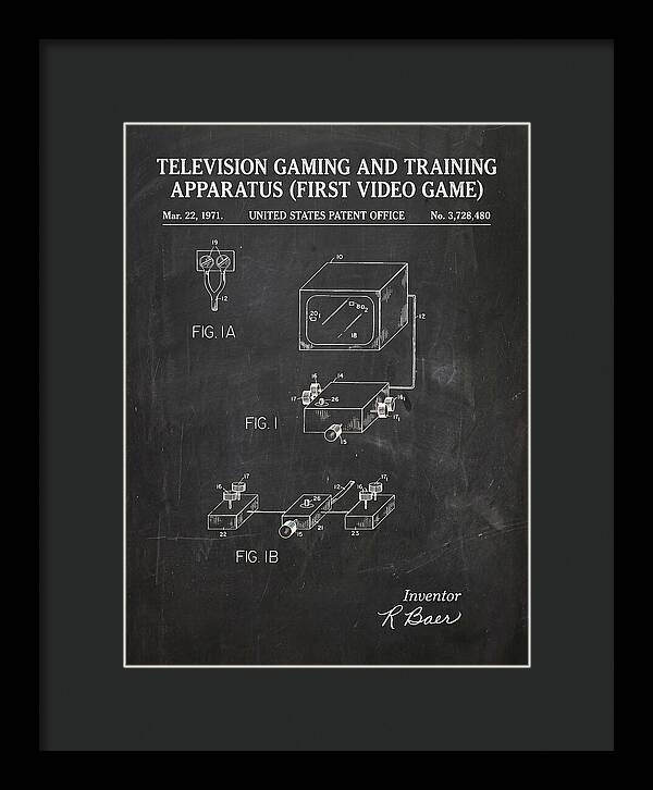 Television Gaming And Training Apparatus First Video Game Chalkboard Patent Us3728480a