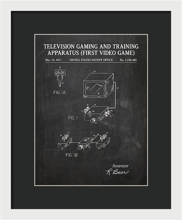 Television Gaming And Training Apparatus First Video Game Chalkboard Patent Us3728480a