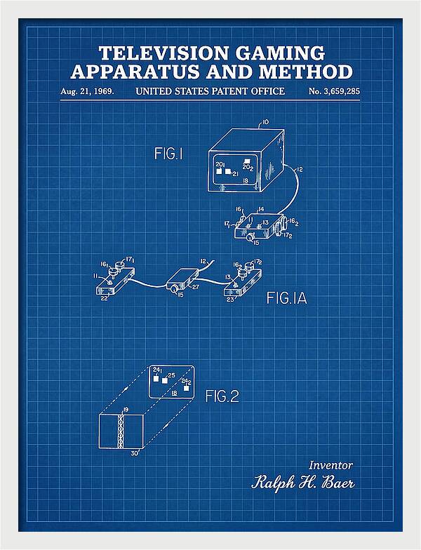 Television Gaming Apparatus And Method Blueprint Patent Us3659285a