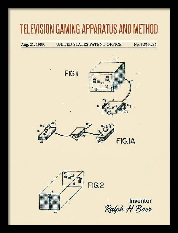 Television Gaming Apparatus And Method Retro Patent Us3659285a