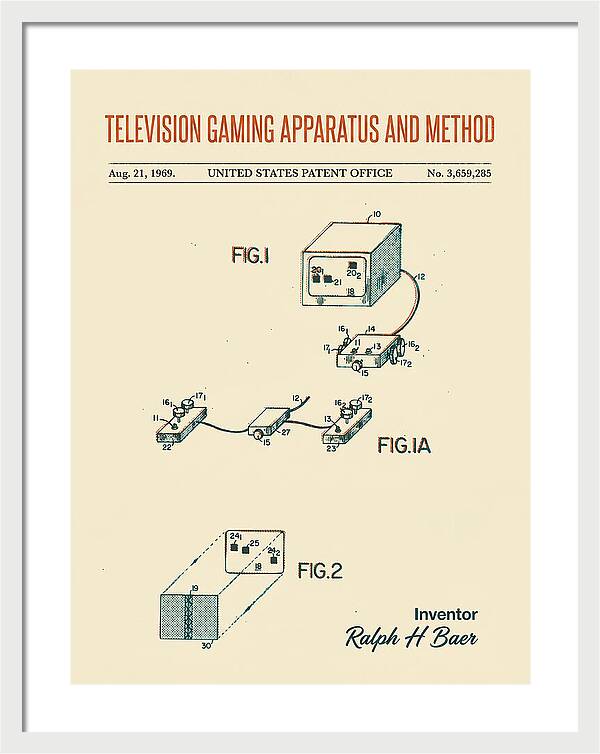 Television Gaming Apparatus And Method Retro Patent Us3659285a