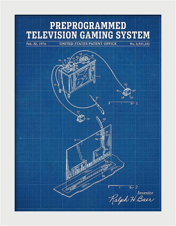Television Gaming System Magnavox Odyssey Blueprint Patent Us3921161a