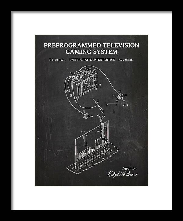 Television Gaming System Magnavox Odyssey Chalkboard Patent Us3921161a