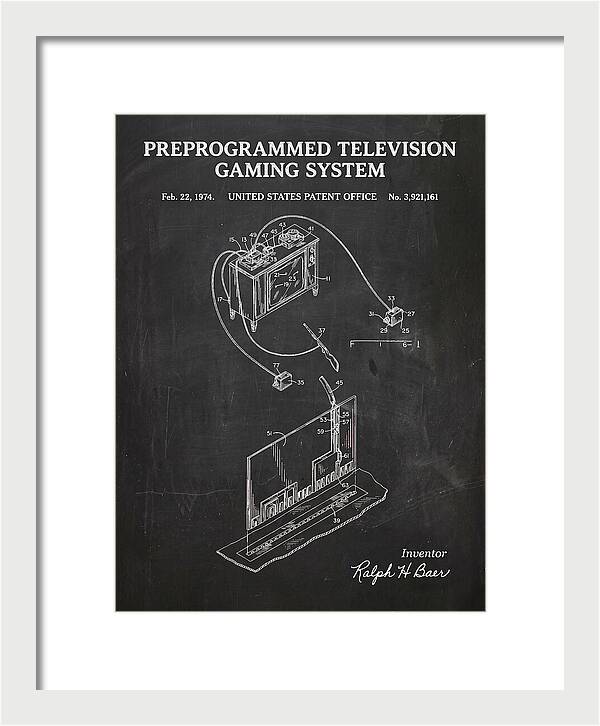 Television Gaming System Magnavox Odyssey Chalkboard Patent Us3921161a
