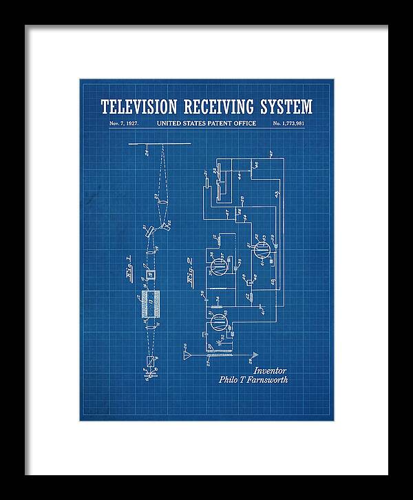 Television Receiving System Blueprint Patent Us1773981a