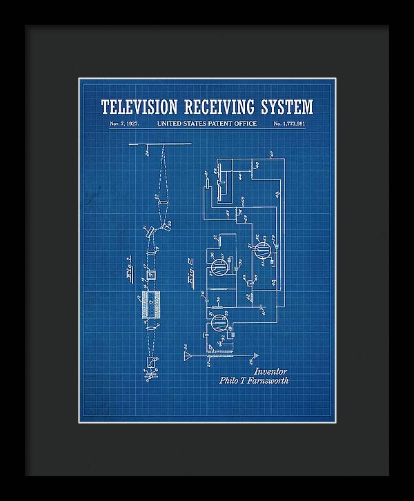 Television Receiving System Blueprint Patent Us1773981a