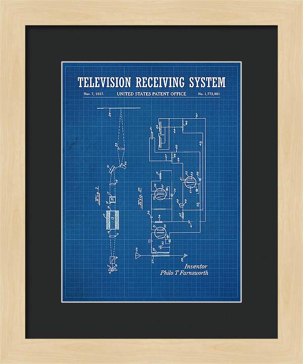 Television Receiving System Blueprint Patent Us1773981a