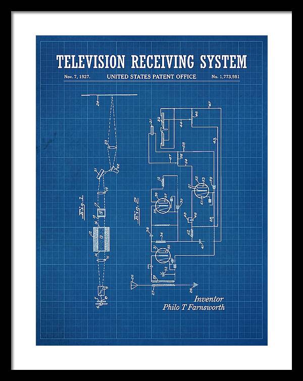 Television Receiving System Blueprint Patent Us1773981a