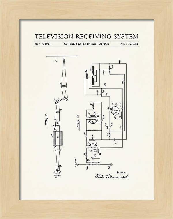 Television Receiving System Minimalist Patent Us1773981a