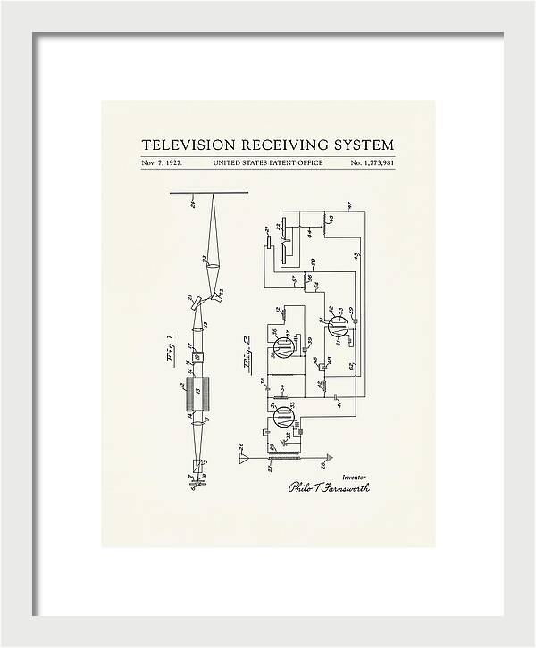 Television Receiving System Minimalist Patent Us1773981a