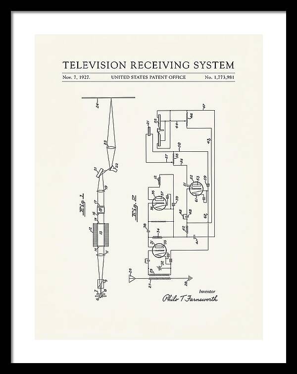 Television Receiving System Minimalist Patent Us1773981a