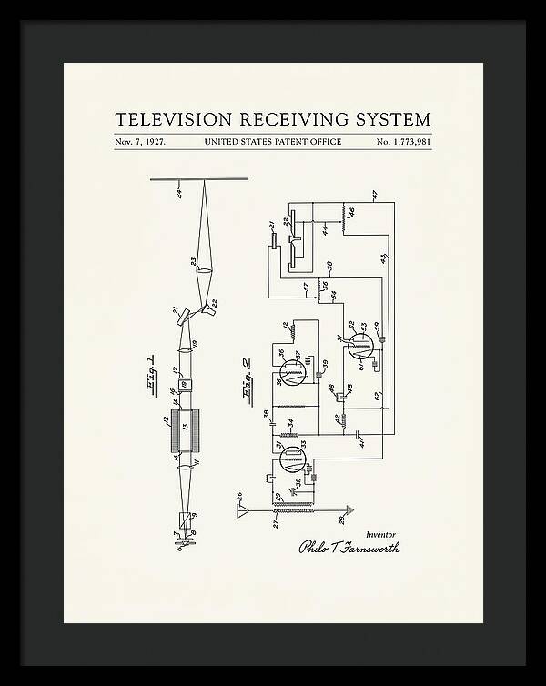 Television Receiving System Minimalist Patent Us1773981a