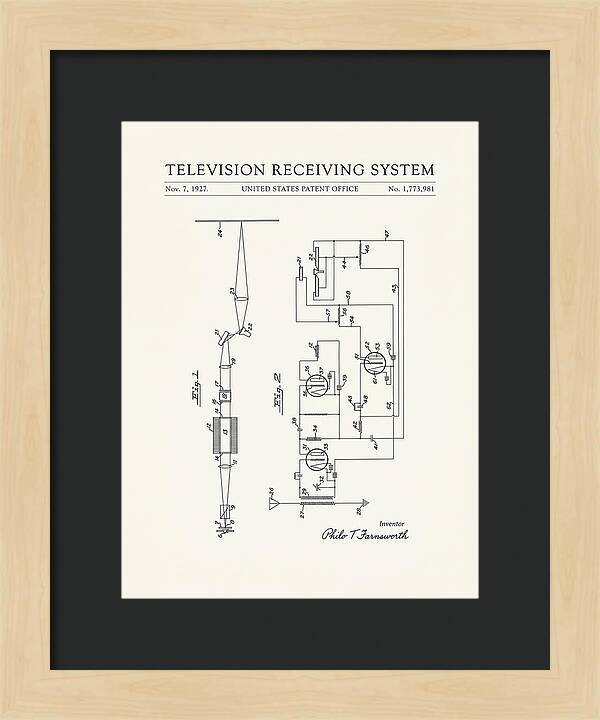 Television Receiving System Minimalist Patent Us1773981a