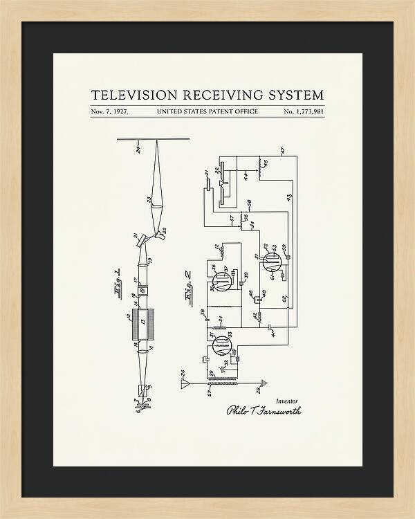 Television Receiving System Minimalist Patent Us1773981a