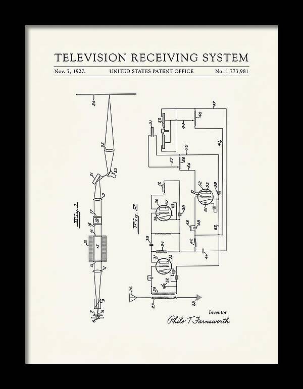 Television Receiving System Minimalist Patent Us1773981a