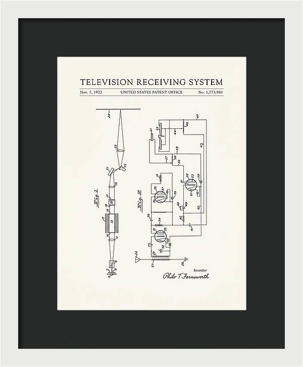 Television Receiving System Minimalist Patent Us1773981a