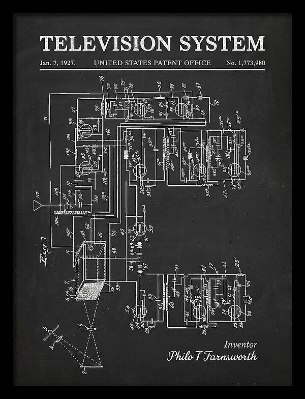 Television System Chalkboard Patent Us1773980a