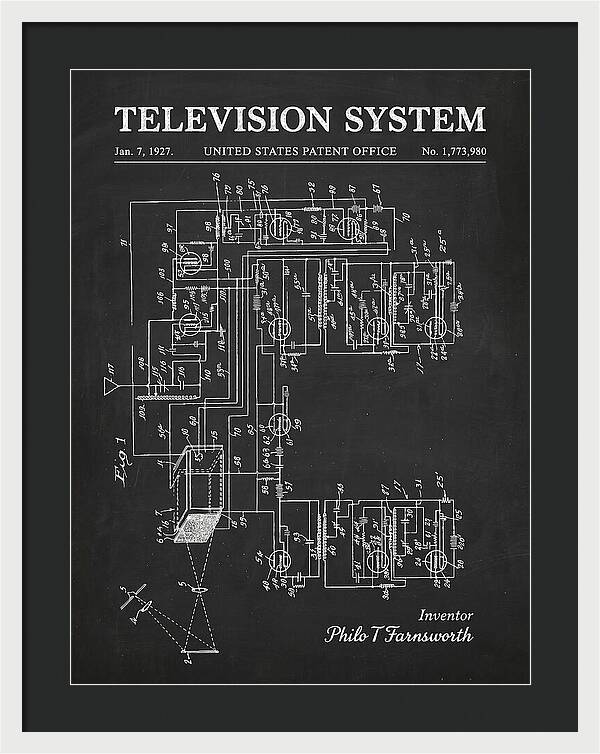 Television System Chalkboard Patent Us1773980a